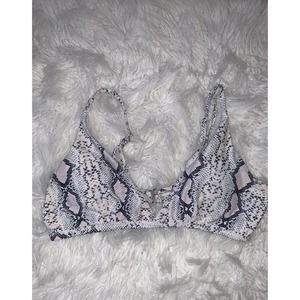 Super cute snakeskin bikini top large